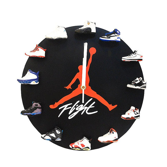 3D Wall Clock Sneakers AJ 1-12 Generation / Wooden or Iron - Sneakers Passion