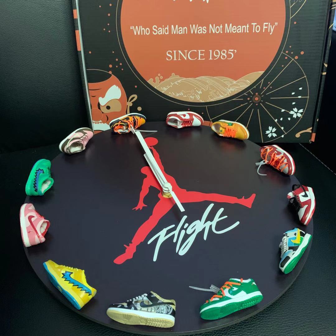 3D Wall Clock Sneakers AJ OW Series 4 / Wooden or Iron - Sneakers Passion
