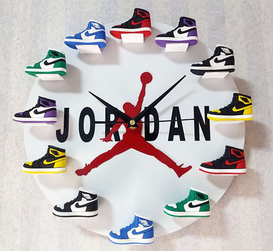 Air Jordan 3D Sneaker Model AJ Wall Clock - White Jordan - Sneakers Passion