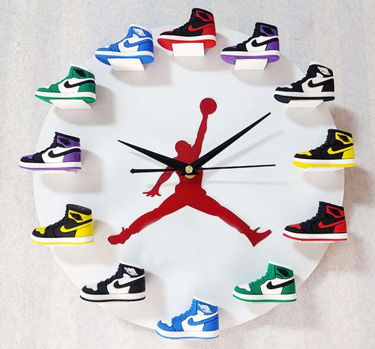 Air Jordan 3D Sneaker Model AJ Wall Clock - White - Sneakers Passion