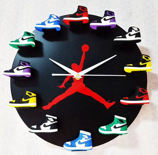 Air Jordan 3D Sneaker Model AJ Wall Clock - Black - Sneakers Passion