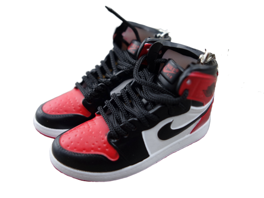 Mini sneaker keychain 3D Air Jordan 1 Black Toe - Sneakers Passion