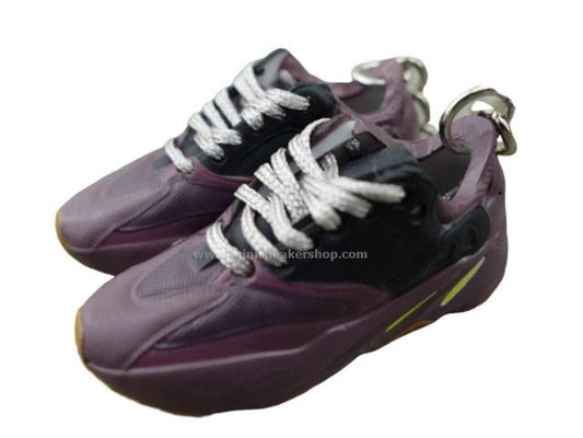 Mini Sneaker Keychains YZY 700 - MAUVE with white laces - Sneakers Passion