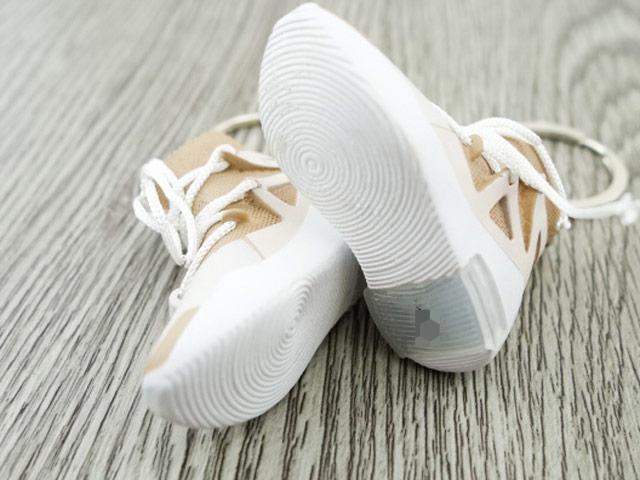 Mini 3D sneaker keychains FEAR OF G. White/Beige - Sneakers Passion