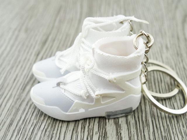 Mini 3D sneaker keychains FEAR OF G. White - Sneakers Passion