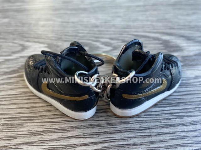 Mini sneaker keychain 3D Air Jordan 1 - Black and Gold - Sneakers Passion