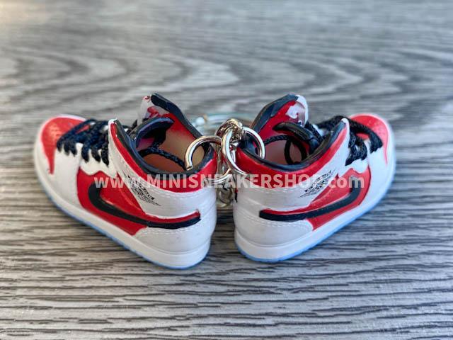 Mini sneaker keychain 3D Air Jordan 1 - Carmine - Sneakers Passion