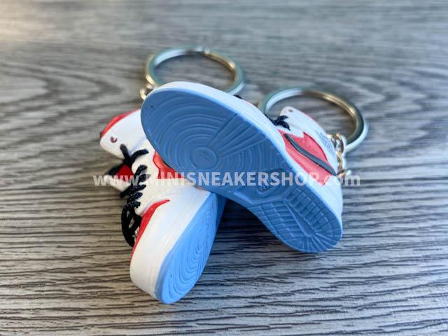 Mini sneaker keychain 3D Air Jordan 1 - Carmine - Sneakers Passion
