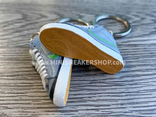 Mini 3D sneaker keychains Blazer - Grey and Green - Sneakers Passion