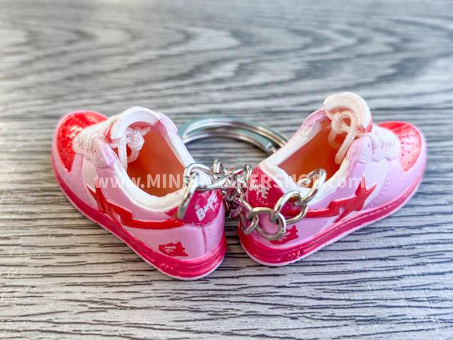Mini 3D sneaker keychains BAPE - Red Pink - Sneakers Passion