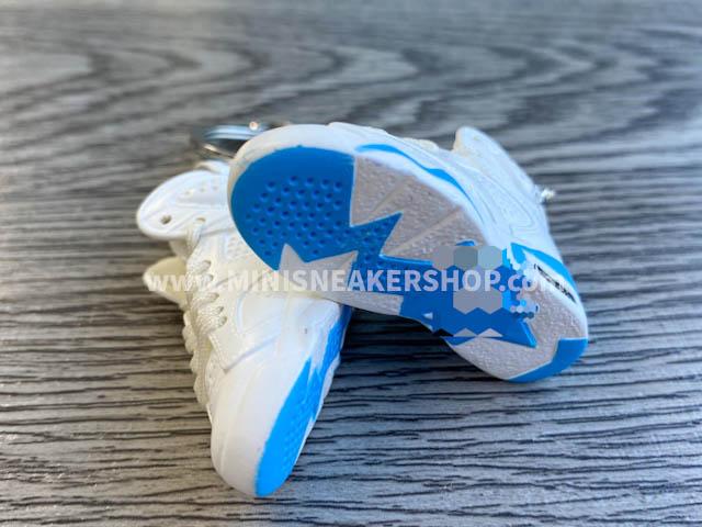 Mini Sneaker Keychains AJ 6 - Carolina - Sneakers Passion