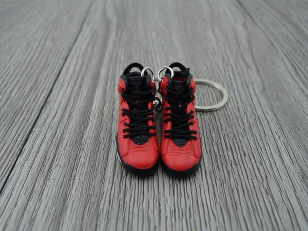 Mini Sneaker Keychains AJ 6 - TORO Infrared - Sneakers Passion