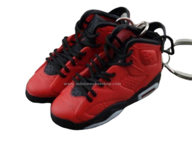 Mini Sneaker Keychains AJ 6 - TORO Infrared - Sneakers Passion