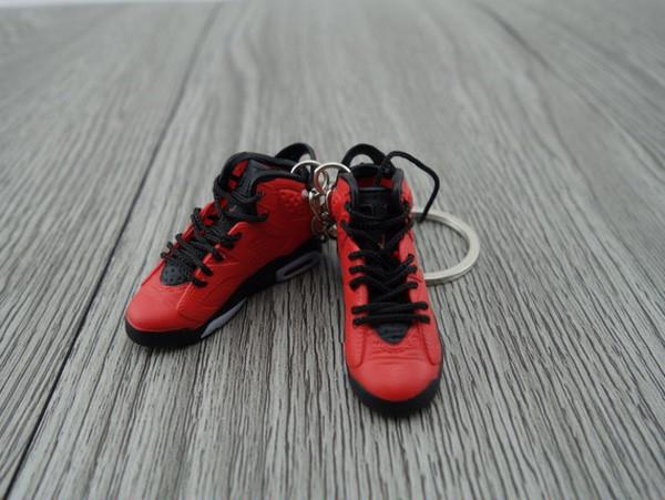 Mini Sneaker Keychains AJ 6 - TORO Infrared - Sneakers Passion