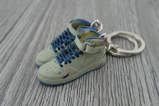 mini sneaker keychains Air Force One Tuskegee - Sneakers Passion