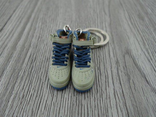mini sneaker keychains Air Force One Tuskegee - Sneakers Passion