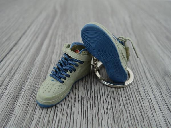 mini sneaker keychains Air Force One Tuskegee - Sneakers Passion
