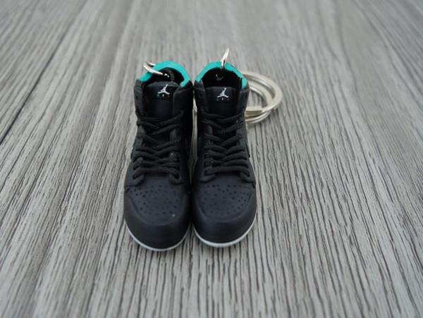 Mini sneaker keychain 3D Air Jordan 1 Black HQ - Sneakers Passion