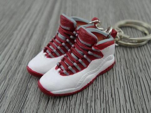 Mini Sneaker Keychains AJ 10 - Retro Cherry (2005) - Sneakers Passion