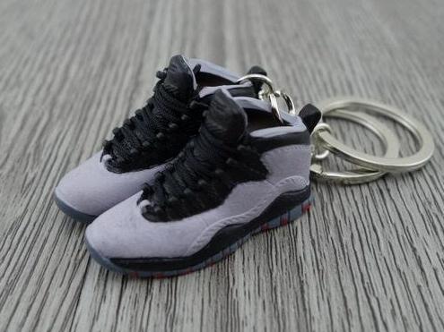 Mini Sneaker Keychains AJ 10 - Space Grey - Sneakers Passion