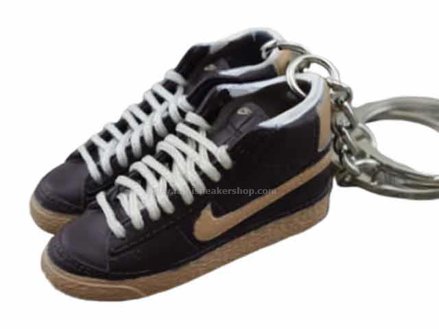 mini 3D sneaker keychains Blazer - Brown/Beige - Sneakers Passion