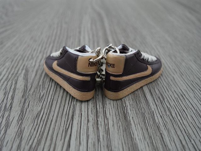 mini 3D sneaker keychains Blazer - Brown/Beige - Sneakers Passion