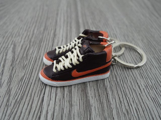 mini 3D sneaker keychains Blazer - Brown/Orange - Sneakers Passion