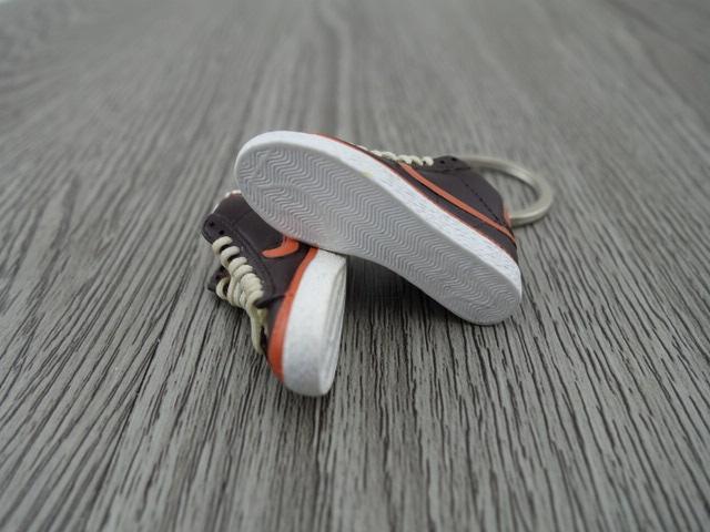 mini 3D sneaker keychains Blazer - Brown/Orange - Sneakers Passion