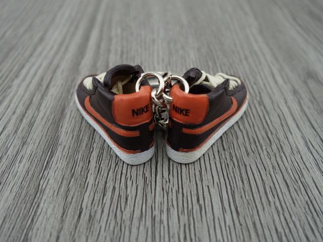 mini 3D sneaker keychains Blazer - Brown/Orange - Sneakers Passion