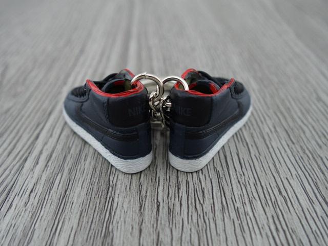 mini 3D sneaker keychains Blazer - Black/Red - Sneakers Passion