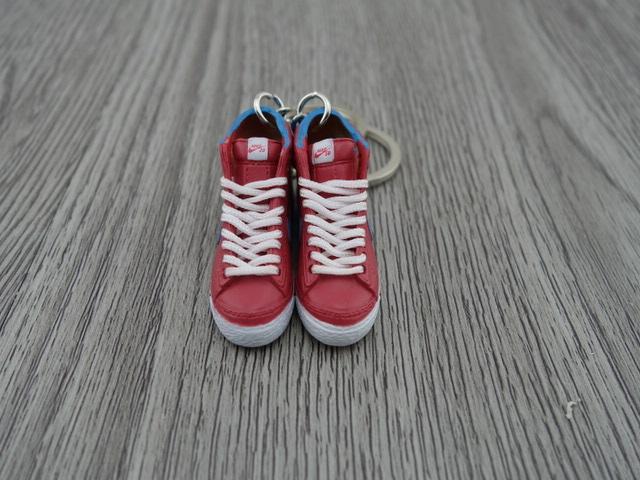 mini 3D sneaker keychains Blazer - Red/Blue - Sneakers Passion