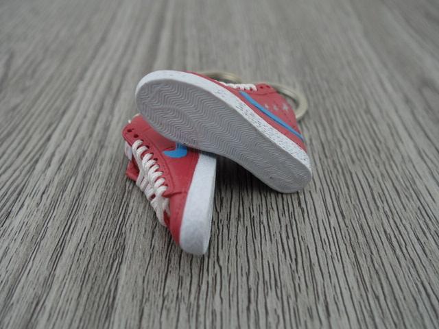 mini 3D sneaker keychains Blazer - Red/Blue - Sneakers Passion