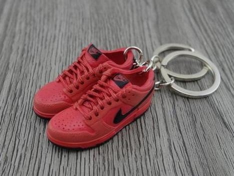 Mini sneaker keychain 3D Dunk Lo - Infrared - Sneakers Passion