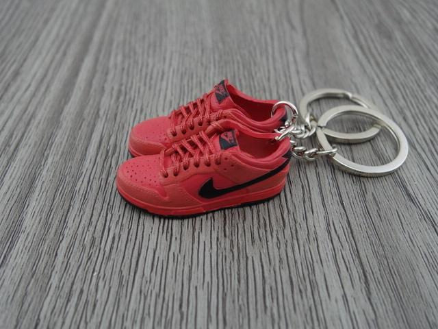 Mini sneaker keychain 3D Dunk Lo - Infrared - Sneakers Passion