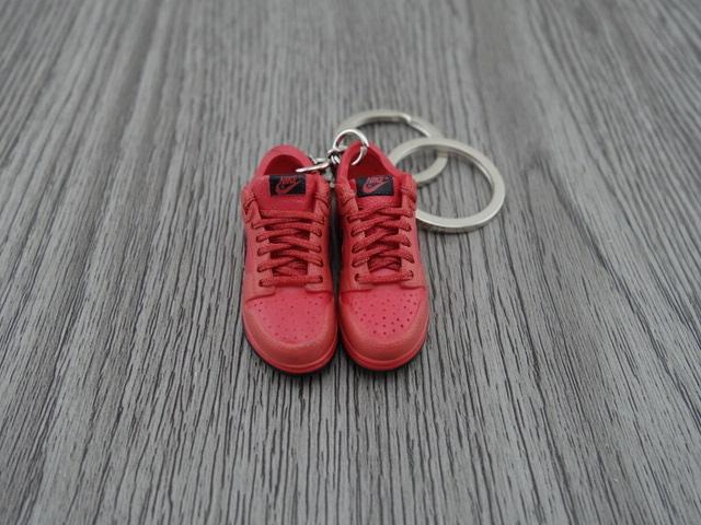 Mini sneaker keychain 3D Dunk Lo - Infrared - Sneakers Passion