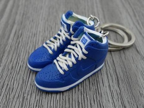 Mini sneaker keychain 3D Dunk Hi - 09 Royal - Sneakers Passion