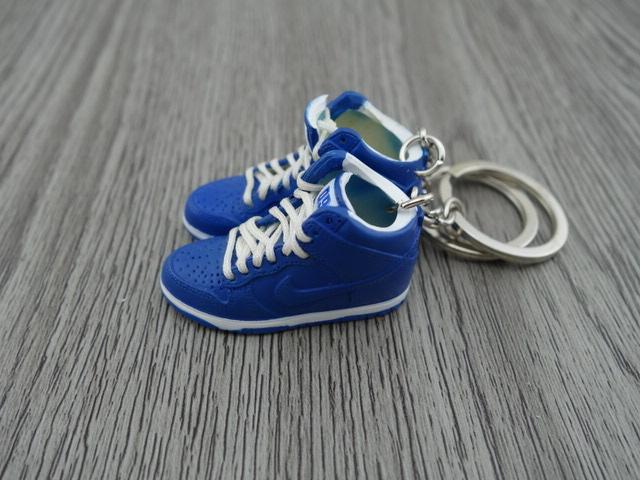 Mini sneaker keychain 3D Dunk Hi - 09 Royal - Sneakers Passion