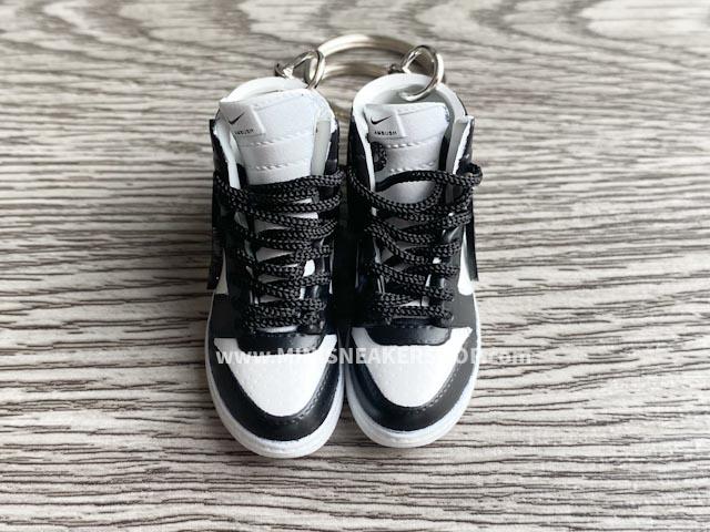 Mini sneaker keychain 3D Air Jordan 1 - Panda concept 2.0 - Sneakers Passion