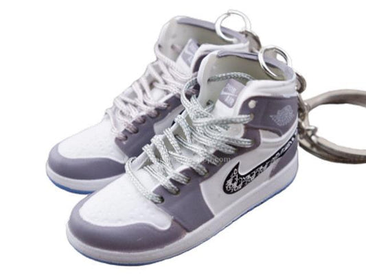 Mini sneaker keychain 3D Air Jordan 1 x Christian Dior - Sneakers Passion