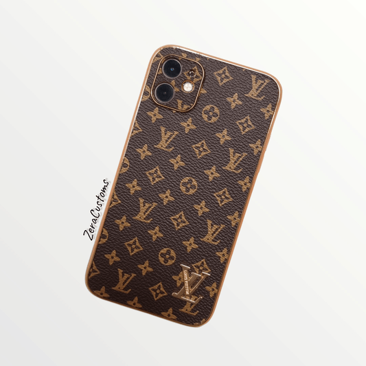 LV Golden Logo iPhone Case - Sneakers Passion