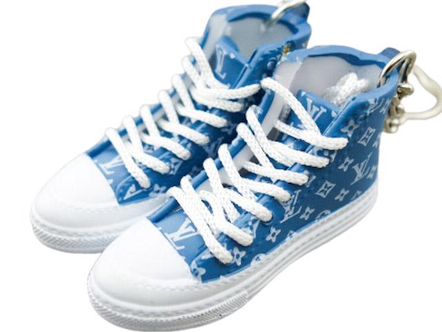 Mini sneaker keychain 3D LV - DENIM - Sneakers Passion