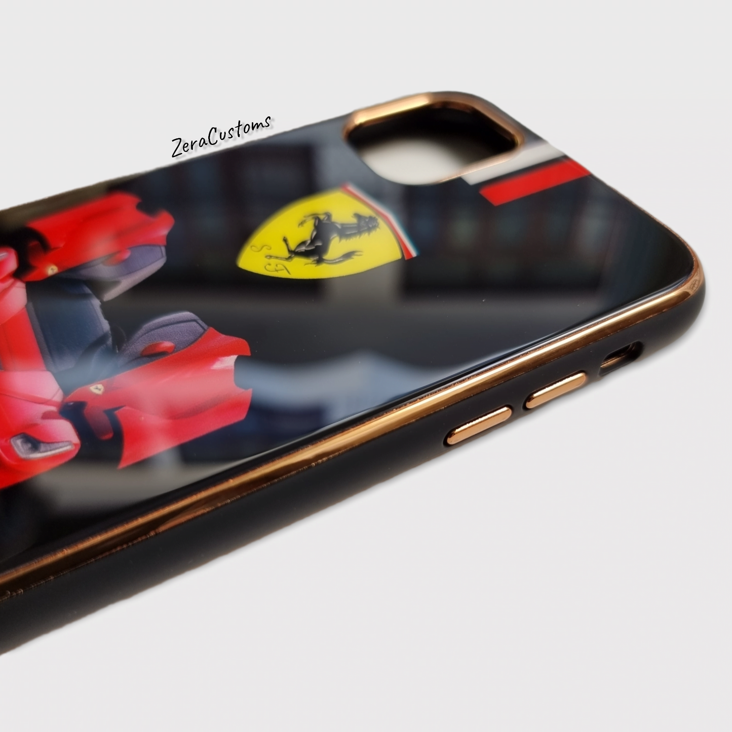 Ferrari Glass iPhone Case - Sneakers Passion