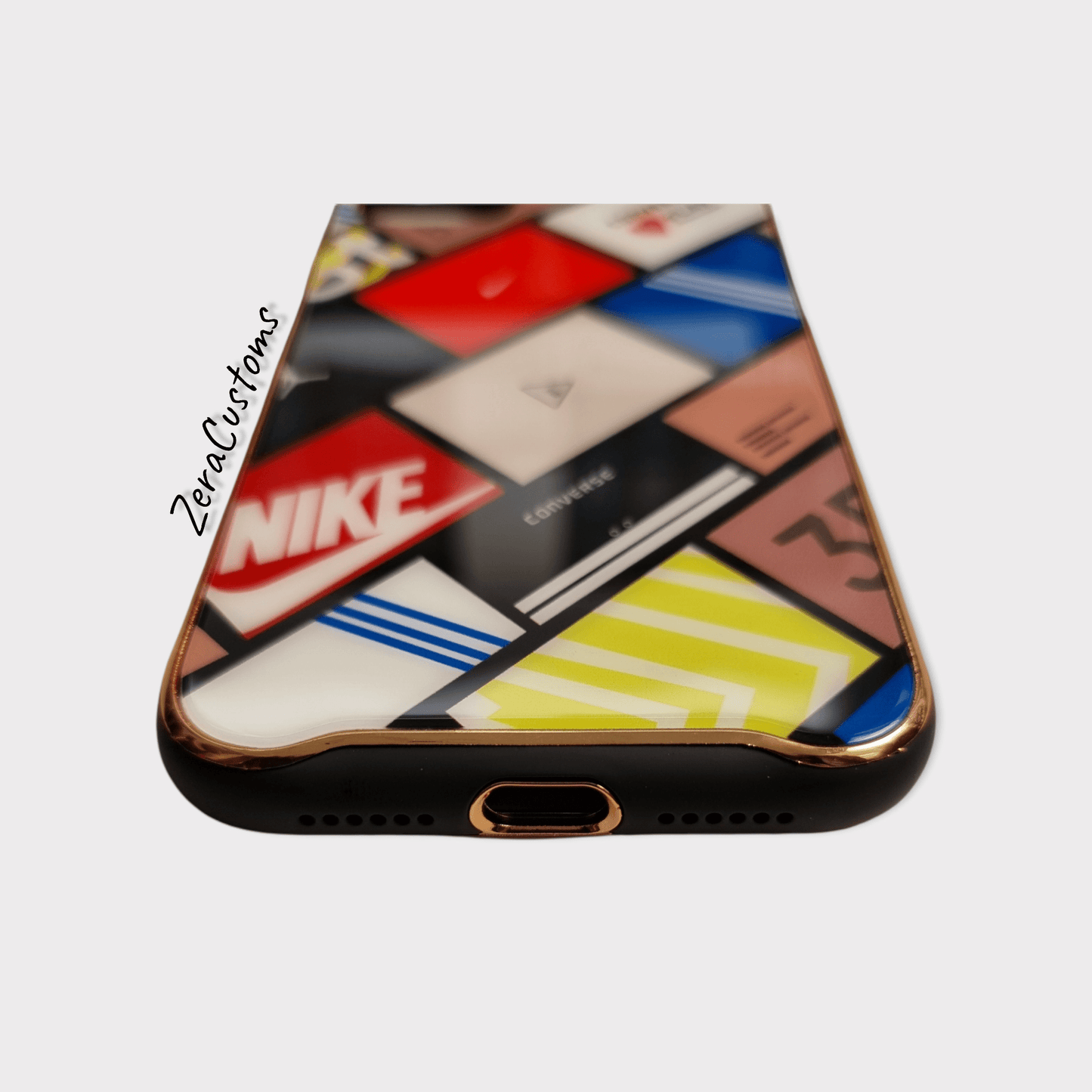 Brands Logo Glass iPhone Case - Sneakers Passion