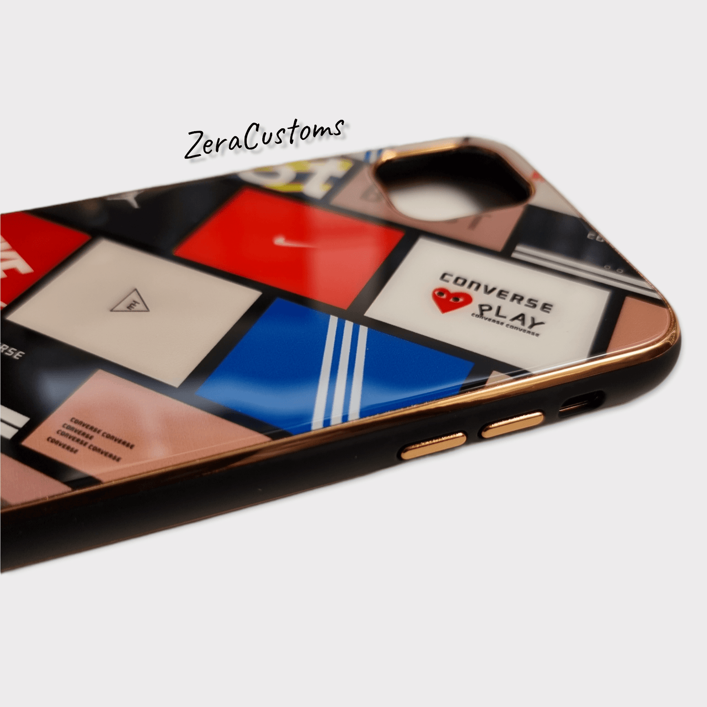 Brands Logo Glass iPhone Case - Sneakers Passion