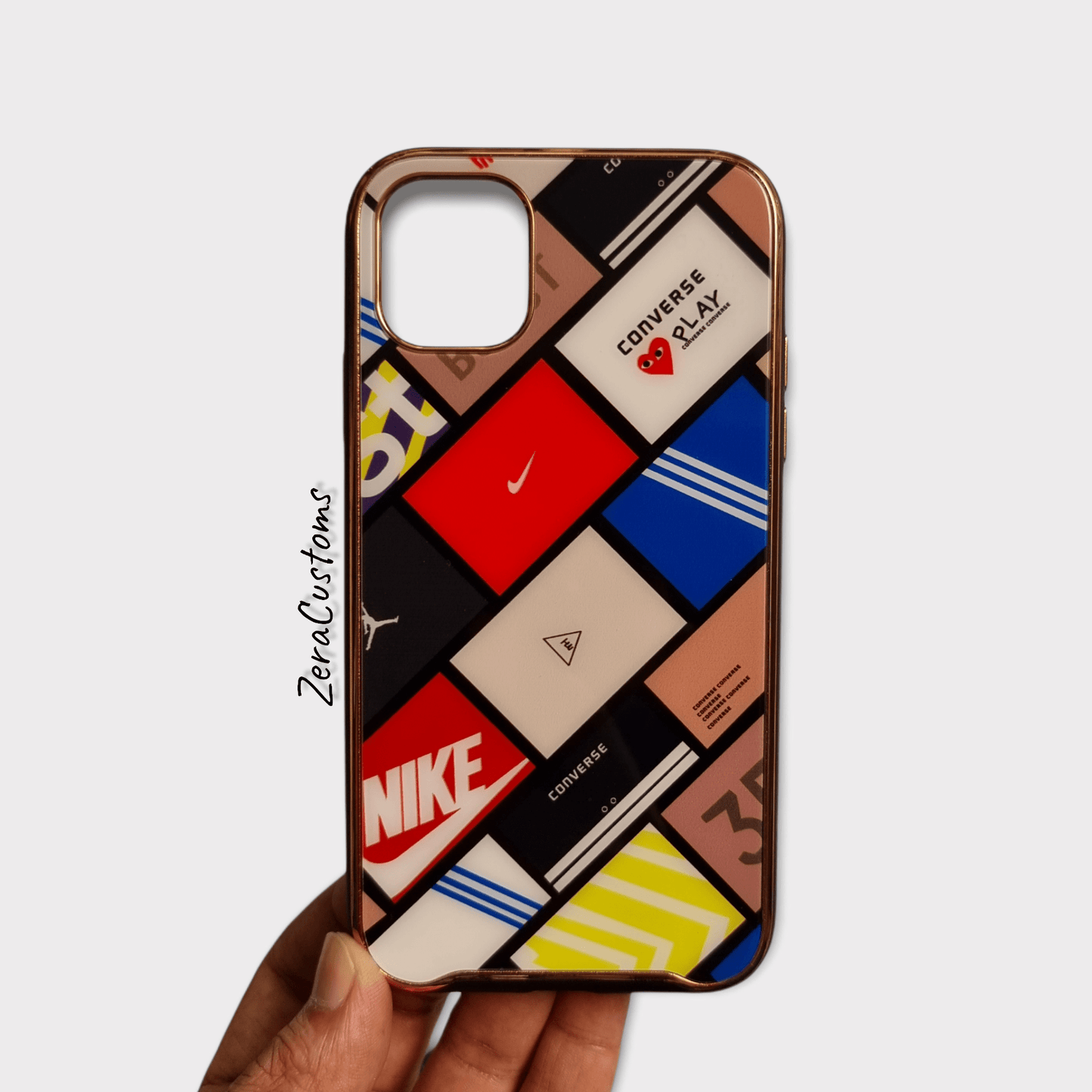 Brands Logo Glass iPhone Case - Sneakers Passion