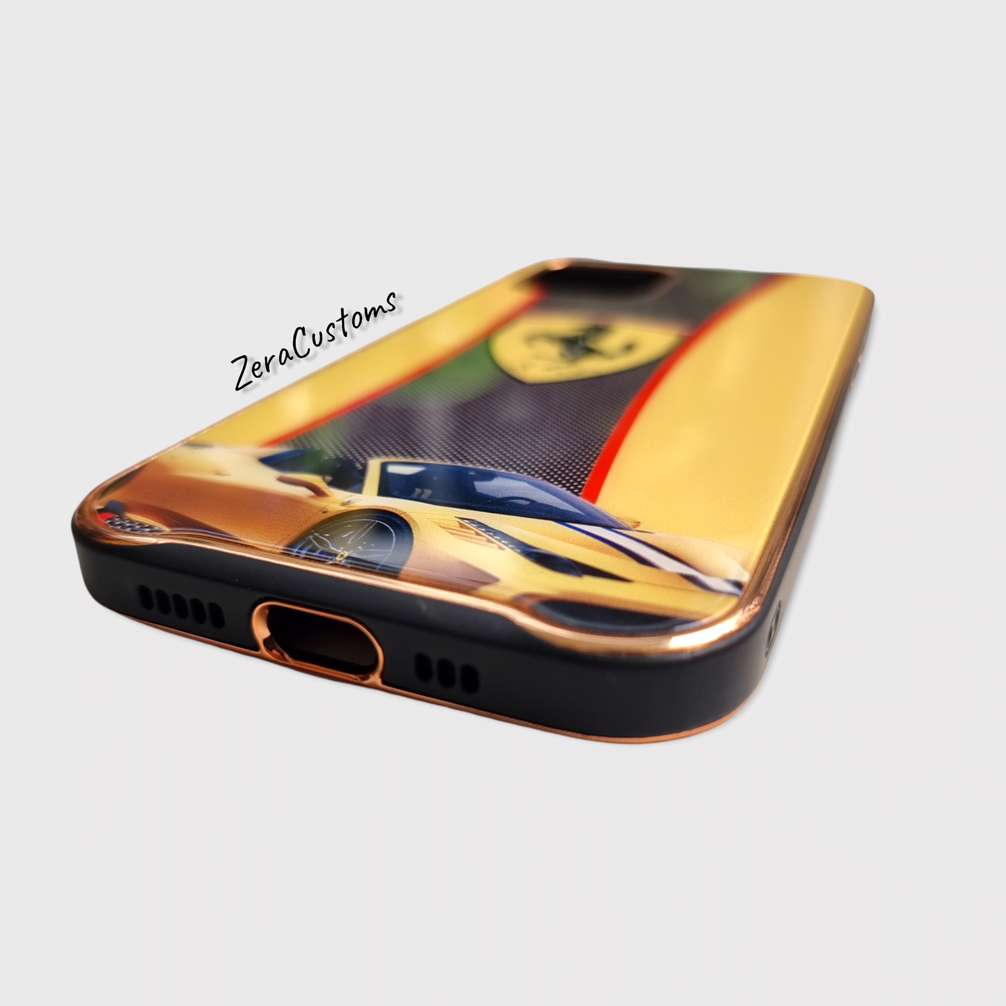 Ferrari Yellow Glass iPhone Case - Sneakers Passion