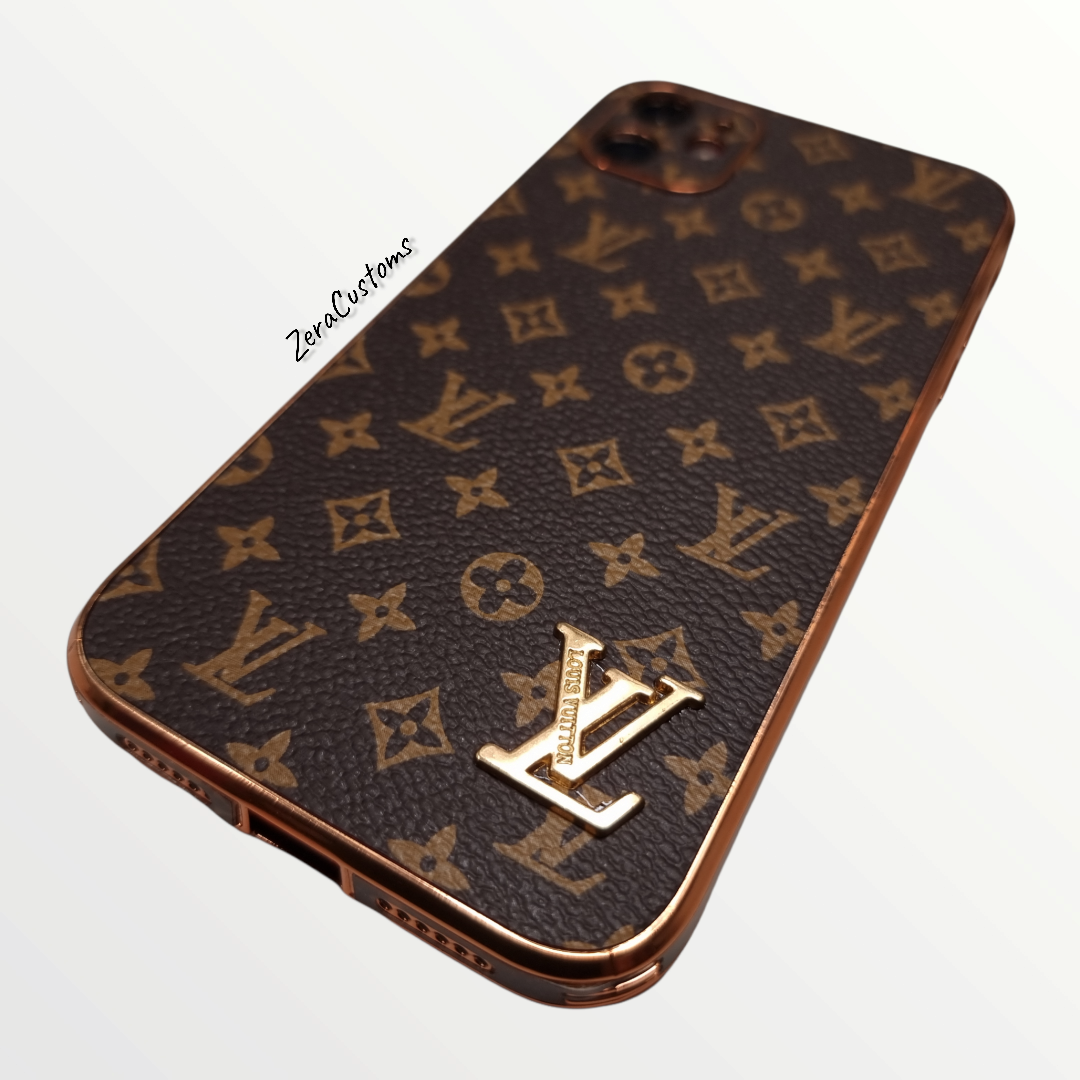 LV Golden Logo iPhone Case - Sneakers Passion