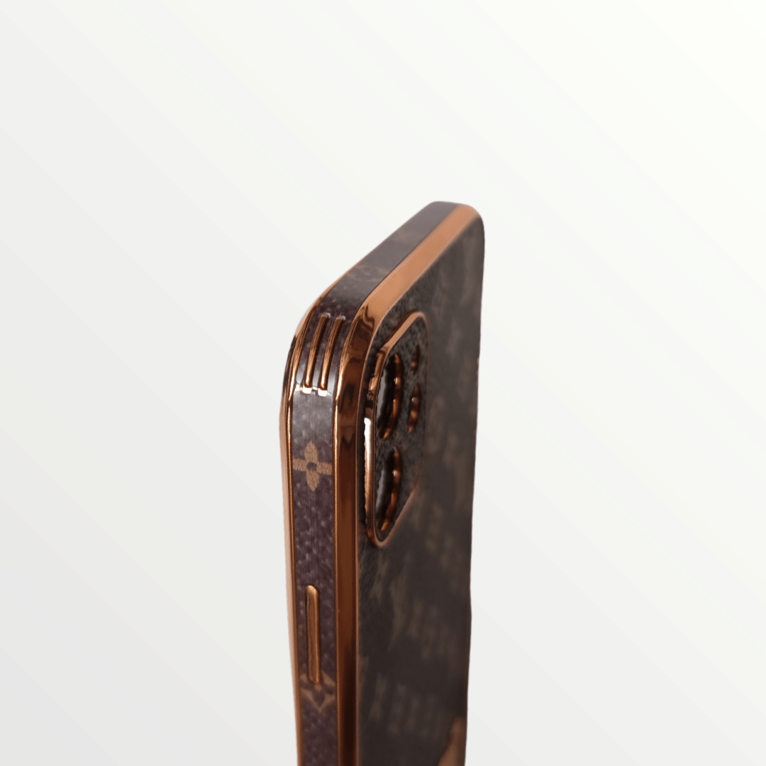 LV Golden Logo iPhone Case - Sneakers Passion