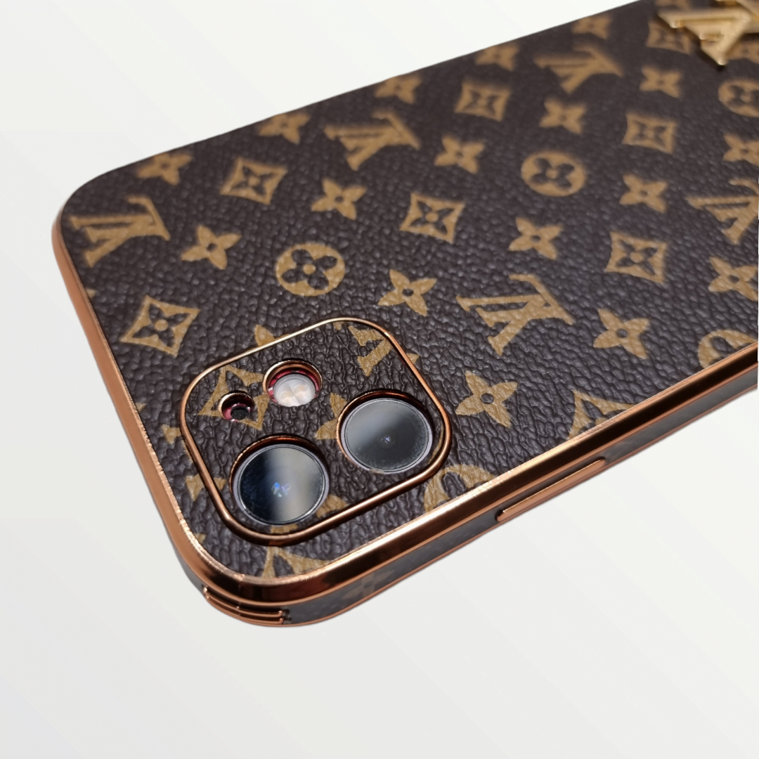 LV Golden Logo iPhone Case - Sneakers Passion