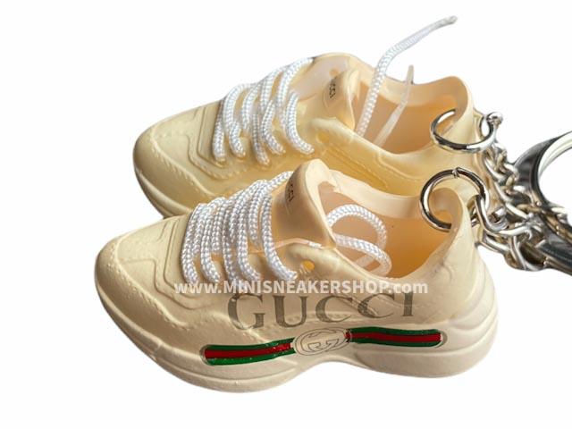 Mini Sneaker Keychains Gucci Beige - Sneakers Passion
